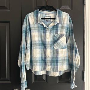 American Eagle Cropped Flannel - XL